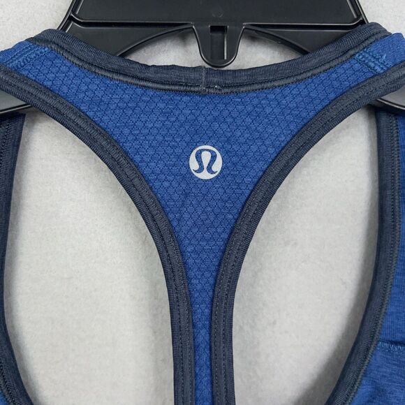 Lululemon Tank Top Womens 10 Blue Ebb & Flow Racerback Seamless Workout Gym Yoga - Picture 8 of 15